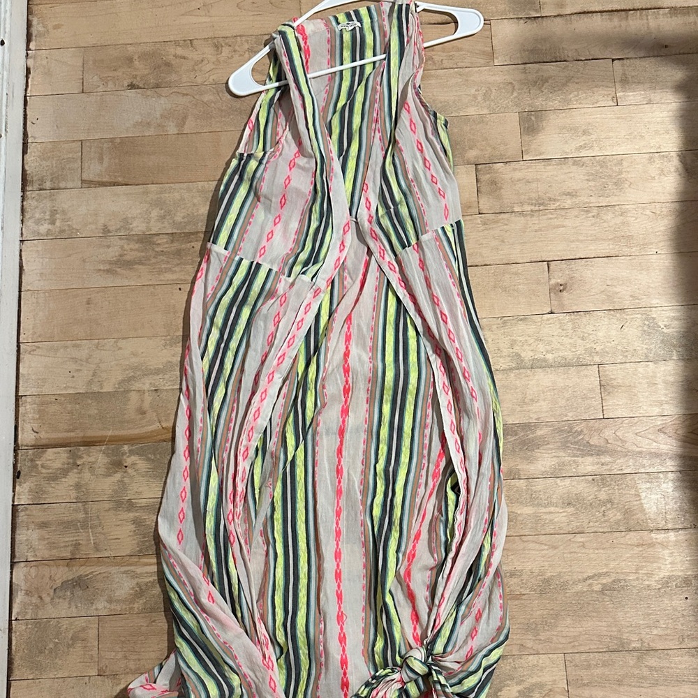 Crazy Train Multicolor Striped Sleeveless Jacket